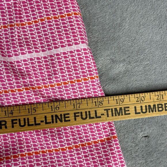 Vineyard Vines Skirt Womens 0 Pink Cotton Whale Print Stripe 29x16 side zip Mini - Picture 14 of 15